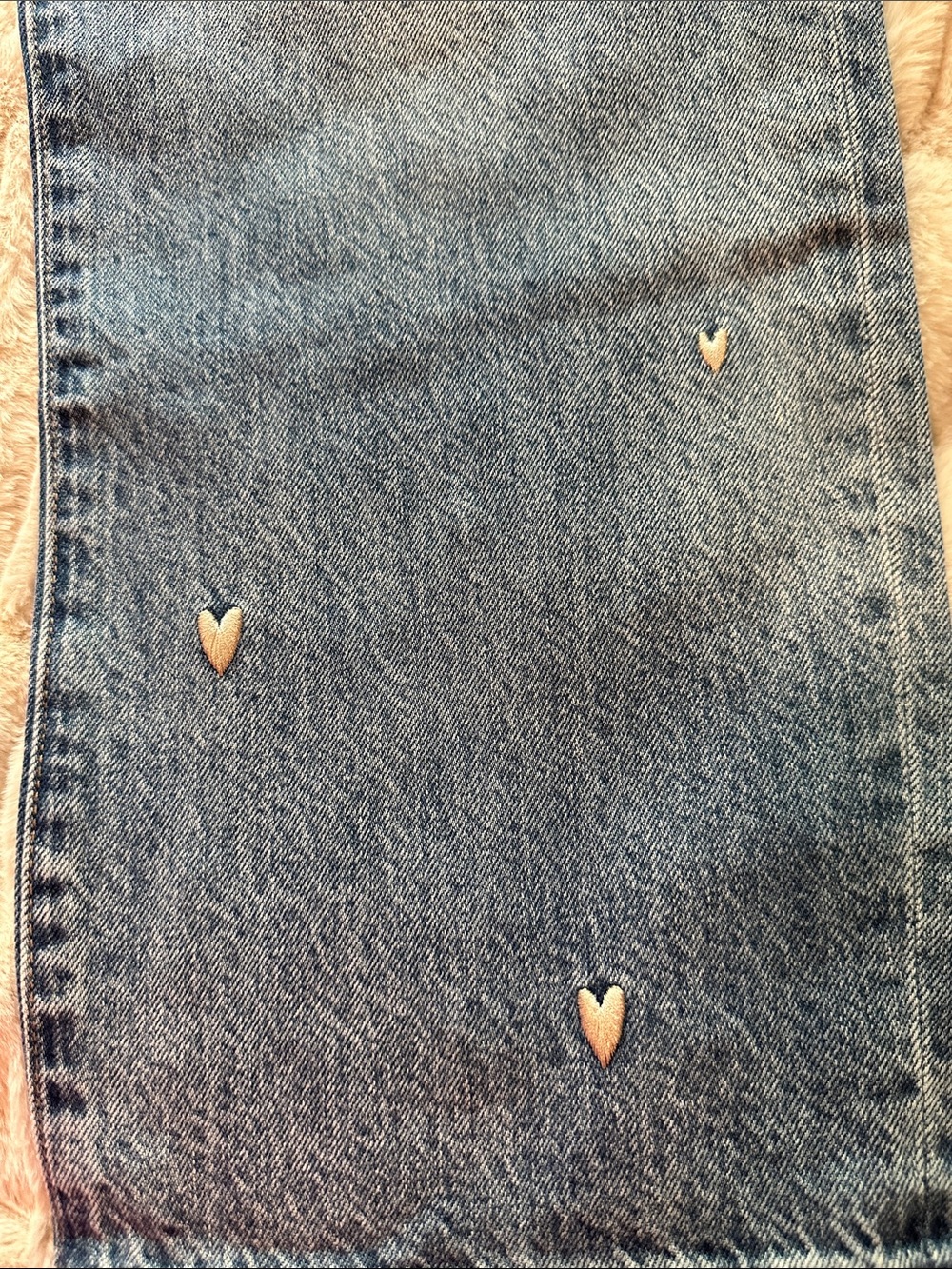 Pistola Light Blue Mid-Rise Jeans with Heart Embroidery Brand New size 28 - Picture 5 of 13